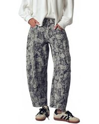 Urban Daizy - Paisley Print Cropped Wide Leg Pants - Lyst