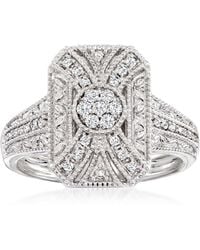 Ross-Simons - Diamond Scrollwork Ring - Lyst
