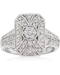Ross-Simons - Diamond Scrollwork Ring - Lyst