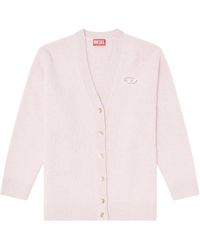 DIESEL - M-Areela Maglia V-Neck Oversized Wool Cardigan - Lyst