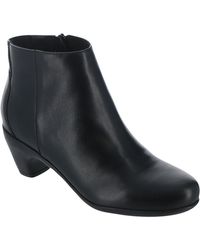 Easy Spirit - Leather Block Heel Ankle Boots - Lyst