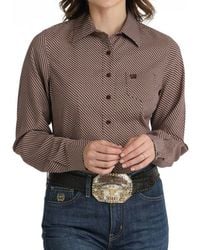 Cinch - Woven Print Button Down Long Sleeve Shirt - Lyst