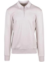 Eleventy - Cotton Polyamide Cashmere Sweatshirt Polo - Lyst