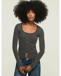 Lucky Brand - Solid Button Through Top - Lyst
