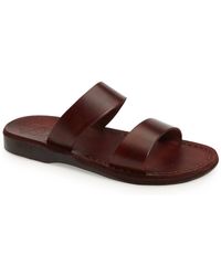 Jerusalem Sandals - Men's Aviv Leather Double Strap Sandal - Lyst