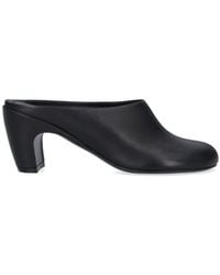 Dries Van Noten - Rounded Toe Slip-On Leather Mules - Lyst