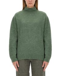 Alysi - Relaxed-Fit Turtleneck Sweater With Dropped Shoulders - Lyst