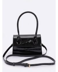 Fashnzfab - Enamel Top Handle Crossbody Bag - Lyst