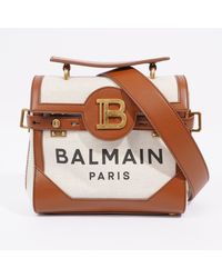 Balmain - B-buzz 23 Bag / Canvas Shoulder Bag - Lyst