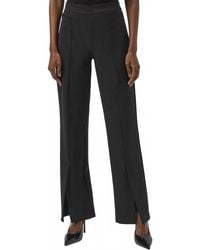 Joseph Ribkoff - Split Front Twill Pull On Straight Pants - Lyst