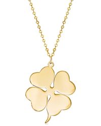 Ross-Simons - Italian 14kt Yellow Gold 4-leaf Clover Pendant Necklace - Lyst