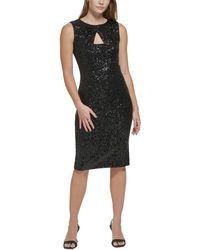 Calvin Klein - Sequined Knee Cocktail And Party Dress - Lyst