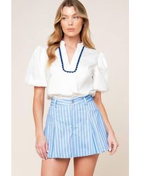 TRUEDAMES - Valeria Powder Woven Skort - Lyst