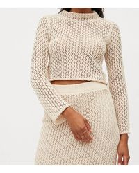 WILD PONY - Open Knit Flare Sleeve Top - Lyst