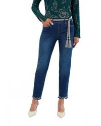 Fdj - Piera Pull-On Straight Leg Denim Jeans - Lyst
