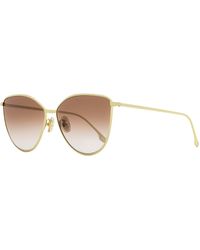 Victoria Beckham - Cat-eye Sunglasses Vb209s Gold 59mm - Lyst