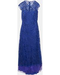 Tadashi Shoji - Floral Lace Cap Sleeve Milien Gown - Lyst