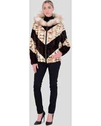 Gorski - Mink Sections Jacket With Hood - Lyst