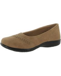 Easy Street - Yori Faux Suede Round Toe Flat Shoes - Lyst