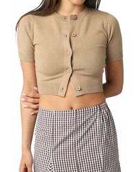 Olivaceous - Bella Short Sleeve Knit Cardigan - Lyst