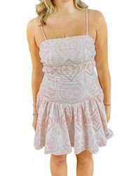 Lilbelle Charlotte - Lakin Eyelet Dropwaist Mini Dress - Lyst