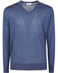 Ballantyne - Silk-Cashmere Blend Knitted Sweater - Lyst