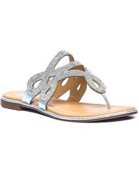 Gc Shoes - Amelia Leather Thong Flat Sandals - Lyst