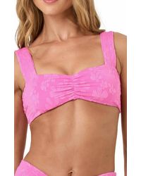 LSPACE - Marlee Shirred Bikini Top - Lyst