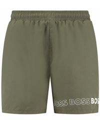 BOSS - Boss Standard Vertical Logo Swim Trunk - Lyst