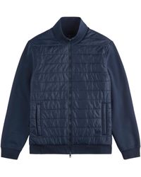 Fay - Quilted Front Panel Smooth Fabric Jacket - Lyst