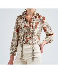 Ulla Johnson - Catroux Silk Long Sleeve Button Front Blouse - Lyst