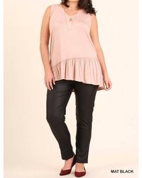 Umgee - Metallic Slim Straight Leg Plus Jegging - Lyst