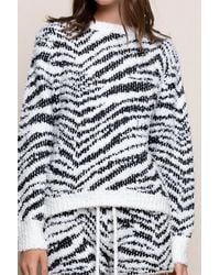 Pol - Fuzzy Zebra Sweatshirt - Lyst