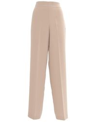 P.A.R.O.S.H. - Wide-Leg Trousers With High Waist And Minimalist Aesthetic - Lyst