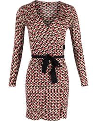 Diane von Furstenberg - Geometric Print Wrap Dress - Lyst