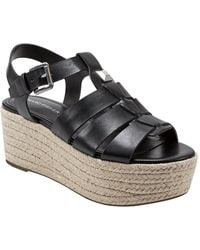 Marc Fisher - Jenila Faux Leather Ankle Strap Platform Sandals - Lyst