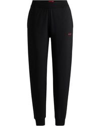 HUGO - Relaxed-fit Tracksuit Bottoms With Printed Logo - Lyst