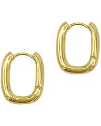 Adornia - Tarnish Resistant 14k Plated Rectangle Hoop Earrings - Lyst
