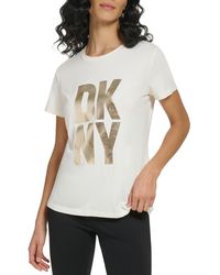 DKNY - Short Sleeve Logo Graphic T-shirt - Lyst
