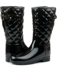 HUNTER - Refined Gloss Quilt Short S1029Rgl Rain Boots Zpo3372 - Lyst