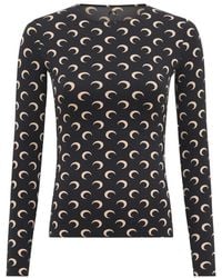 Marine Serre - Brand-print Fitted Stretch-jersey Top - Lyst