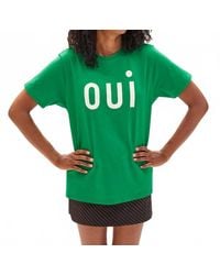 Clare V. - Original Crewneck Tee With Oui - Lyst