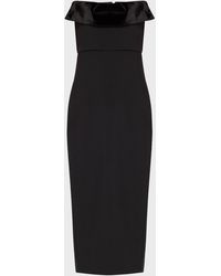 Roland Mouret - Strapless Crepe Midi Dress - Lyst