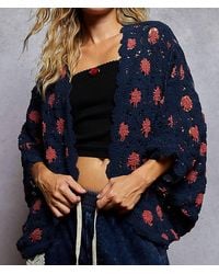 Pol - Floral Crochet Cardigan - Lyst