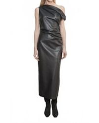 Enza Costa - Leather Sculpted Dress - Lyst