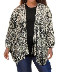 On The Plus Side - Long Sleeve Draped Cardigan - Lyst