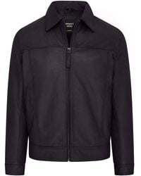 Infinity Leather - Retro Classic Leather Harrington Biker Jacket - Lyst