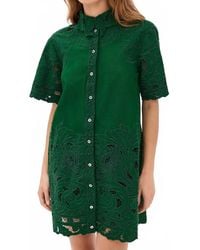 Sea - Ceci Embroidery Shirt Dress - Lyst