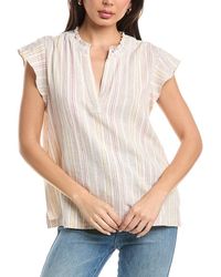Sanctuary - Split Neck Linen-Blend Tunic Top - Lyst