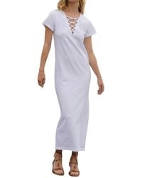 LNA - Bel Air Lace Up Dress - Lyst